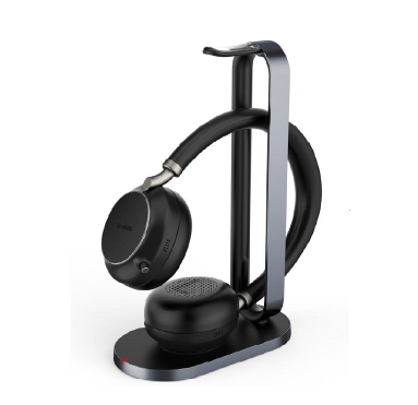 מערכת ראש אלחוטית בלוטות' מעוצבת סטריאופוני לשיחות ומוסיקה סינון רעשים ילינק Yealink BH76 Black Teams USB-A Stereo Bluetooth Headset On-Ear Styler